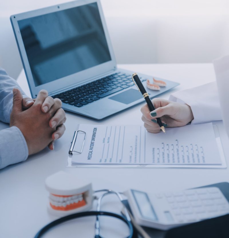 Team of doctors and dentists talking and working health care talk medical conference concept online consultant